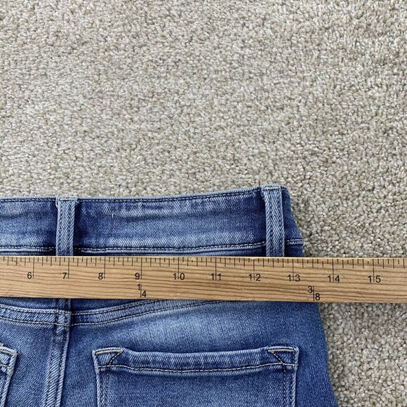 KanCan High Rise Stretch Cuffed Short Small Blue Stretch Denim 20-12 - Picture 4 of 6